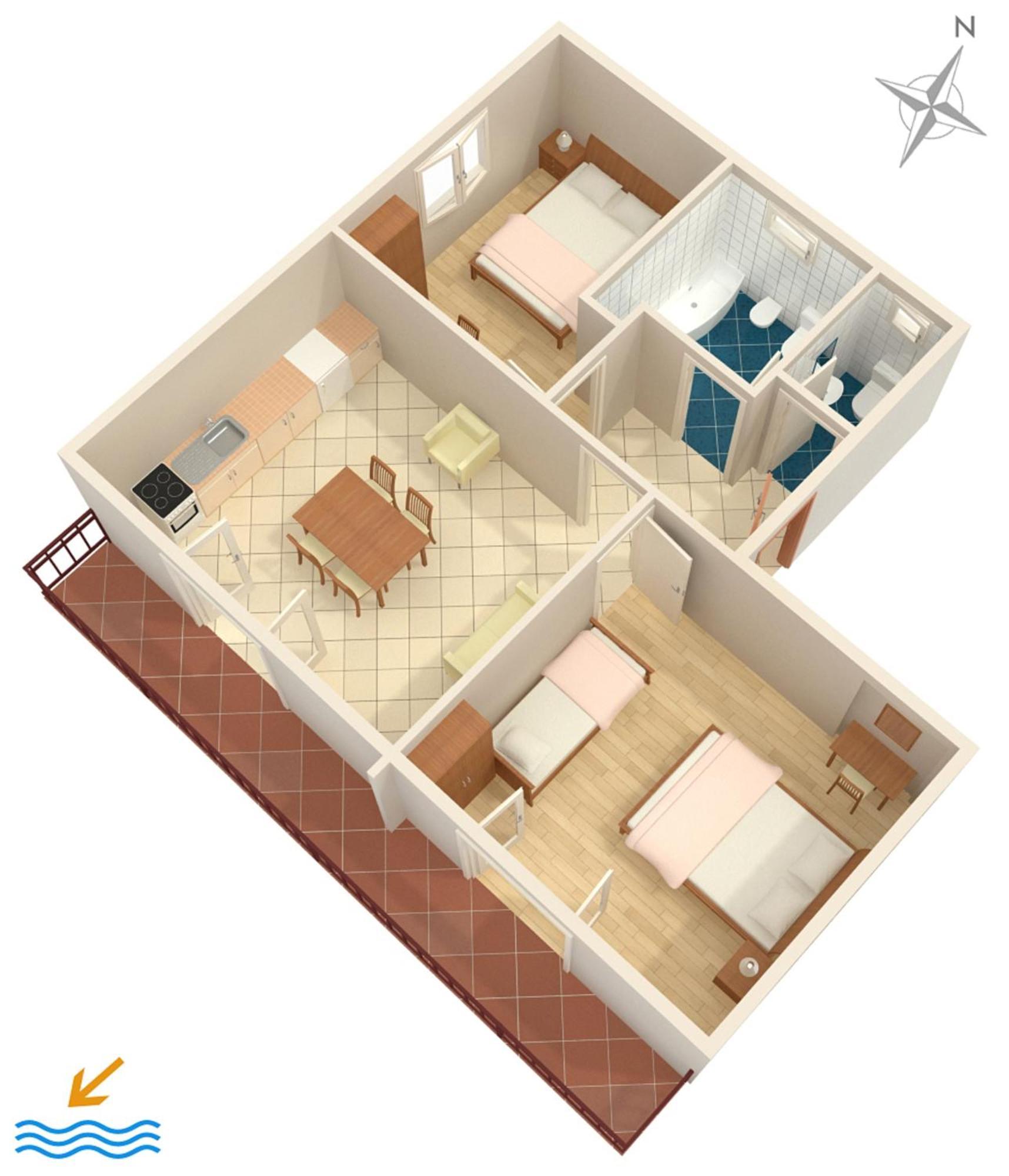 Apartments With A Parking Space Vodice - 7604 Bagian luar foto